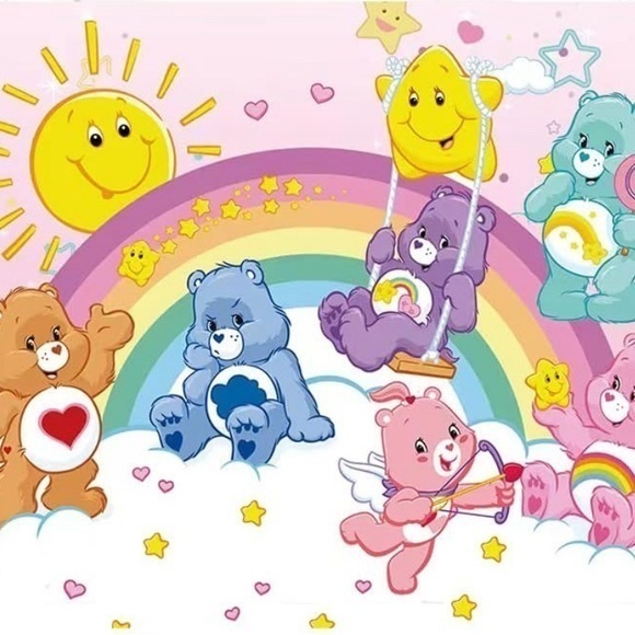 Care Bear Backdrop Bear Birthday‎ backgroud Backdrop Decorations Supplies - Picture 1 of 9
